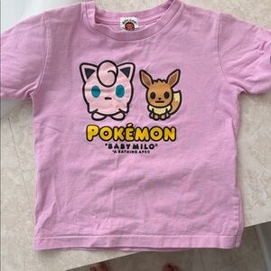 Bape kids X Pokémon Pink Kids T-Shirt